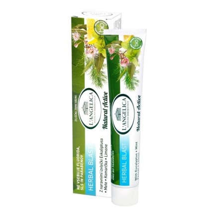 L'Angelica Natural Active Ziołowe Uderzenie - Profilaktyczna, w 100% naturalna pasta do zębów 75ml