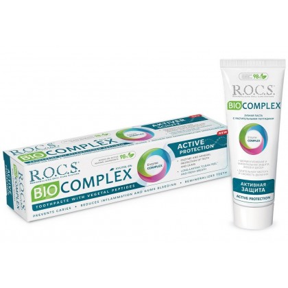 ROCS BIOCOMPLEX - Naturalna pasta do zębów bez fluoru, 75 ml