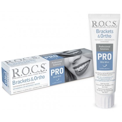 ROCS PRO Brackets & Ortho - Pasta Ortodontyczna do zębów, 100 ml