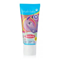 BRUSH-BABY Unicorn - pasta do zębów dla dzieci od 3 lat - smak truskawkowy (50 ml)