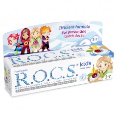 ROCS Kids 3 - 7 lat Fruity Cone - Pasta do zębów dla dzieci Owocowy Rożek, 35 ml