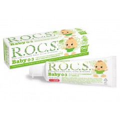 ROCS Baby 0-3 lat Camomile - Rumiankowa pasta do zębów dla dzieci, 35 ml - Bez fluoru