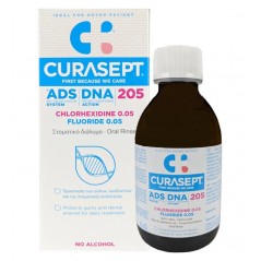 CURASEPT ADS DNA 205 - Płyn do płukania jamy ustnej z chlorheksydyną i fluorem - 200 ml